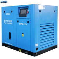 Haute efficacité 11KW 380V refroidi à l'air vertical à une étape eau compresseur à vis sans huile moteur moteur petite économie d'énergie vente