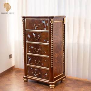 Meuble ancien chinois <span class=keywords><strong>en</strong></span> <span class=keywords><strong>acajou</strong></span>, commode à tiroirs sculptée, armoire de rangement <span class=keywords><strong>en</strong></span> <span class=keywords><strong>bois</strong></span> massif, meuble d'appoint pour salon - Product Image 1
