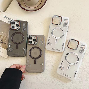 Funda Magnética Acrílica Esmerilada para Teléfono <span class=keywords><strong>Apple</strong></span> 17PM/16Pro/15/13Pro Max/11 - Estilo Ins - Product Image 2