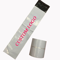 Sac postal mince d'extension de cheveux avec logo personnalisé sac de courrier d'expédition de colis en plastique blanc long polymère pour perruque d'emballage