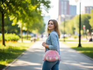 Borsa a Tracolla a Forma di Gatto in Peluche, 7 Pollici, con Chiusura a Cerniera e Tracolla Singola per Uso Quotidiano - Product Image 2