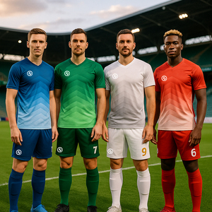 Bán Buôn Người Lớn Thanh Niên Phù Hợp Nhanh Chóng Khô Thăng hoa Bộ Dụng Cụ Bóng Đá Ban Đầu Bóng Đá Jersey Toàn Bộ - Product Image 1