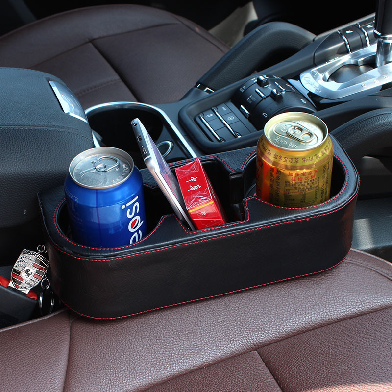 JL-183 Portable Leather Car Cup Holder - Multifunction Vehicle Stand Holder by Jinli