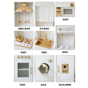 Cuisine en bois pour tout-petits, avec fonction de pulvérisation de brume et <span class=keywords><strong>micro</strong></span>-ondes rotatif. QA005 - Product Image 3
