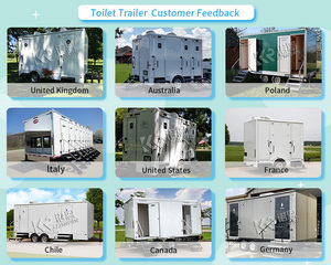 Remorque de toilettes portables avec douche pour événements en plein air, remorque de salle de bain mobile à vendre, remorque de toilettes portables personnalisée - Product Image 6