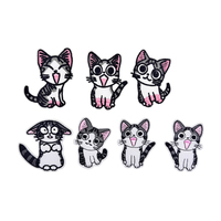 Patchs brodés thermocollants personnalisés motif chaton tabby mignon pour vêtements, sacs à dos et chapeaux – Vente en gros