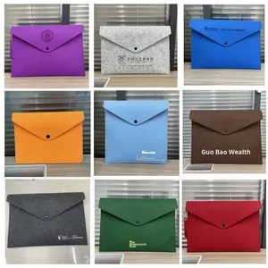 Sac de classement créatif en feutre A4 Yilan P75 pour le commerce transfrontalier, pochette portable d'archives couleur unie <span class=keywords><strong>personnalisable</strong></span>, dossier numérique - Product Image 3
