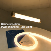 Tube LED néon flexible 3D de 40 mm, IP67, DC24V, pour lustre et éclairage décoratif commercial/plafond