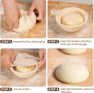 5'' Mini Sourdough <b>Bread</b> Proofing <b>Basket</b> Reusable Baking Supplies Kit 6-8 - Product Image 5