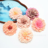 Nouvelle tête de fleur de dahlia artificielle pour corsage et chapeau DIY, idéale pour les décorations de mariage et de Noël, fleur artificielle en gros