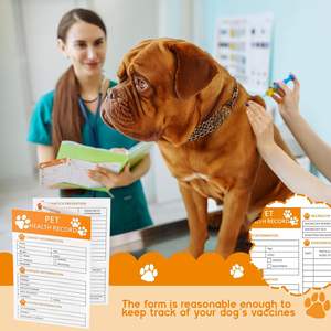 บัตร<span class=keywords><strong>บันทึก</strong></span><span class=keywords><strong>การ</strong></span>ฉีดวัคซีนสำหรับลูกสุนัขบันทึกขนาดใหญ่สมุดบันทึกสุขภาพสุนัขขนาด8.3x11นิ้ว - Product Image 5