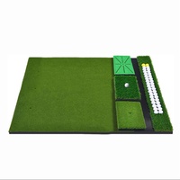 Tapis d'entraînement de golf OEM avec tee en gazon synthétique amovible et empileur de balles pour simulateur de golf
