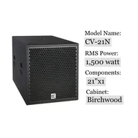 Système de sonorisation Cvr Pro Audio PA Caisson de basses 21 pouces