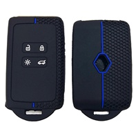 Étui de clé de voiture en silicone pour télécommande de voiture, étui de clé de voiture texturé créatif pour Renault 2022 4 boutons, clé intelligente sans clé