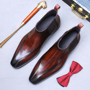 Botas Chelsea de caña alta para hombre, de nuevo estilo, hechas de cuero vacuno genuino, con un estilo inglés y un aspecto robusto. Estos son prácticos - Product Image 2