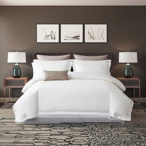 Thanh lịch thoải mái tốt nhất, mềm nhất, coziest tấm bộ-khách sạn chất lượng sang trọng chống nhăn Damask sọ<span class=keywords><strong>c</strong></span> tấm ga trải giường thiết lập, trắng - Product Image 1