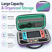 Étui de transport rigide en EVA pour Nintendo Switch OLED 2021 / Switch 2017, sac de voyage antichoc avec 10 emplacements pour cartes de jeu