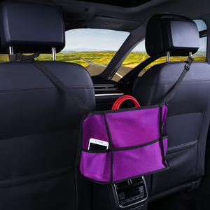 Netz-Autositz-Organizer für Zwischen den Sitzen Große Kapazität Handtaschenhalter Auto-Innenraum Netz-Tasche Aufbewahrungstasche mit Handyfach - Product Image 5