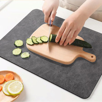 Tapis de protection insonorisant et antidérapant pour planche à découper de cuisine, épaisseur 4 mm, design rectangulaire moderne et minimaliste, absorbant l'huile et l'eau, résistant à la chaleur