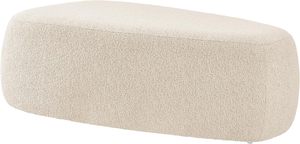 Grand pouf en tissu bouclé Carlese - Product Image 5