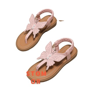 Sandales plates d'été personnalisées avec logo, à nœud, pour filles, taille 23-36 - Product Image 1