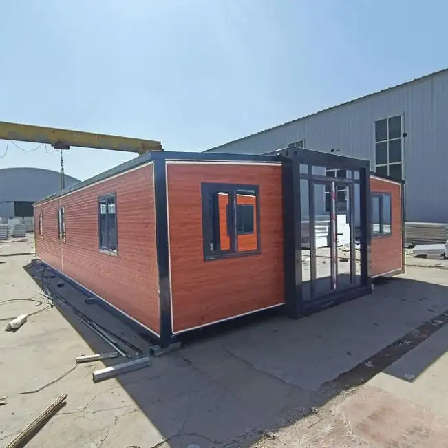 Quacent China Modern Design Erweiterbare mobile Fertighaus 2 Schlafzimmer Kabine Fertig Container Winziges Haus auf Rädern