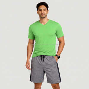 Camiseta Formal de Cuello Redondo para Hombre, Manga Corta, Verde Sólido, 100% Algodón Tejido, Corte Regular, Logotipo Frontal - Product Image 3