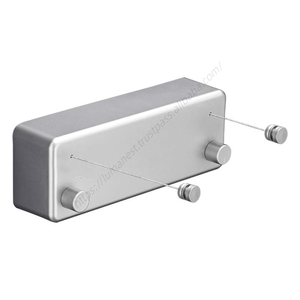 Corde à linge rétractable double niveau sans perçage pour intérieur, séchoir à linge à câble métallique, vente en gros - Product Image 1