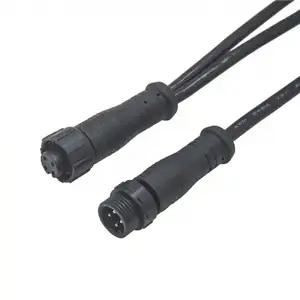 Custom M12 connector cable male and female 2 3 4 5 8 12 17-pin IP68 waterproof line connector