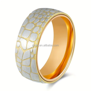 POYA Confortable Minimaliste En Acier Inoxydable Anneau Plaque Or Rose Or Hommes Femmes Fêtes D'anniversaire Festivals Vacances En Gros - Product Image 2