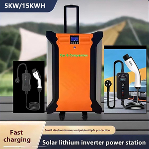 Batterie portable grande capacité 5000W 10KWH au lithium fer phosphate pour usage domestique, panneau solaire MPPT pour recharge de véhicules en extérieur - Product Image 2