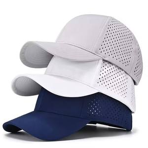 Custom Logo 5 Panel <b>Waterproof</b> Laser Perforated Baseball Cap Blank High Quality Performance Golf <b>Hat</b> - Product Image 1