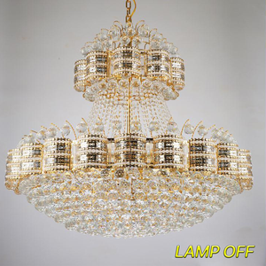 New Design European <b>Chandeliers</b> Hotel Villa Nordic Large Long Luxury Decoration Gold <b>Crystal</b> <b>Chandelier</b> - Product Image 6