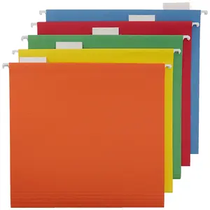 Berkas Organizer berkas gantung ukuran surat kustom cetak plastik A4 File suspensi pabrik