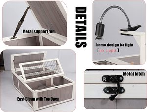 Maison de tortue, niche en bois pour petits animaux, intérieur/extérieur - Product Image 5