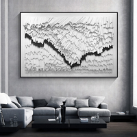 Peinture décorative abstraite pour l'entrée, art moderne minimaliste, toile suspendue stéréoscopique 3D, art mural haut de gamme pour salon.