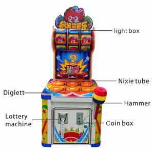 Nouvelle console de jeu à pièces Crazy Laughing Joy Mole Mouse pour un joueur, en anglais, avec batterie rechargeable, garantie 1 an - Product Image 5