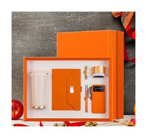 10000mAh Wireless Power Bank with 8 In1 Gift Set Christmas Mouse Name Card Holder Pen 32G USB Key Chain Vacuum Flask <b>Bookmark</b> - Product Image 1