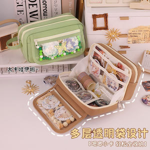 Estuche escolar Oxford espacioso al por mayor, estuche de lápices con múltiples bolsillos para niños, fabricante al por mayor, estuche de papelería Oxford para lápices - Product Image 2