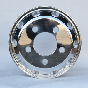 Velg Semi Truk Trailer Baru 16-24.5 Aluminium dan Baja Tempa Model Foton Finishing Perak Bekas untuk Pelek Truk - Product Image 1