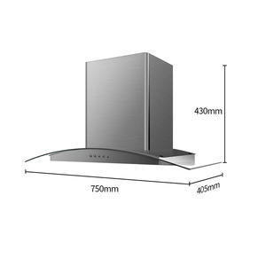 Nouveau Style électrique ventilé extracteur cheminée <span class=keywords><strong>cuisine</strong></span> cuisinière appareil <span class=keywords><strong>hotte</strong></span> mural en verre trempé boîtier ménage - Product Image 2