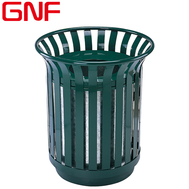 GNF Корзина Форма ОКРАШЕННЫЙ ЖЕЛЕЗНЫЙ Открытый верх наружный мусорный бачок оцинкованное внутреннее ведро