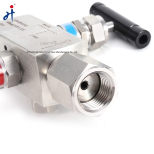 HongjiメーカーSwagelockタイプSS3162ウェイマニホールド圧力計1/4 "NPTバルブマニホールド用 - Product Image 6