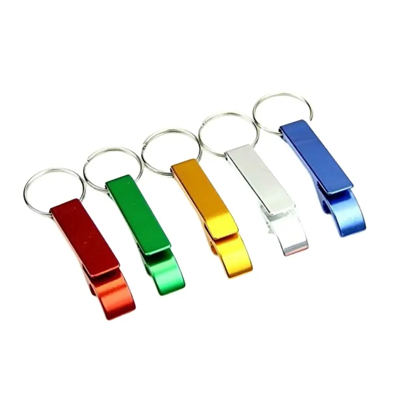 Logo Personalizzato di Alluminio keychain apri di bottiglia dell'anello chiave con portachiavi