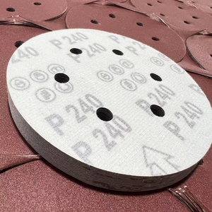 أقراص صنفرة حمراء من أكسيد الألومنيوم مع خطاف 6 بوصة وحلقة من أجل تلميع الخشب - Product Image 4