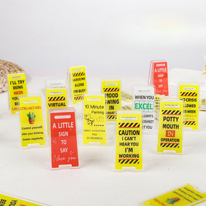 Letrero de Advertencia para Escritorio, Letrero Acrílico para Escritorio con la Frase 'Deja de Molestar, Estoy Ocupado', Decoración de Oficina Humorística, Regalo Unisex para Compañeros de Trabajo, Decoración de Oficina - Product Image 1