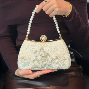 Nouvelle Pochette de Soirée en PU Tendance pour Femme, Sac à Main Portable à Deux Fermetures Éclair, Forme Classique, de Luxe, pour Mariage et Soirée Habillée - Product Image 5