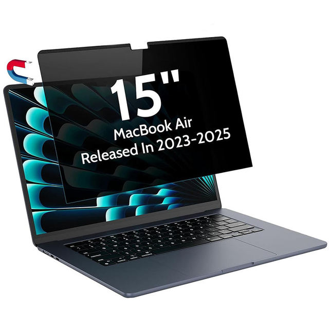 Magnetic Privacy Screen for MacBook Air 15 Inch (2023-2025 M2 M3 M4) A2941 A3114 A3241 Removable Matte Filter for Mac Air 15.3"