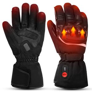 Motorrad-Heizhandschuhe aus Ziegenvollleder, Batteriebetrieben, Elektrisch, Winter, Schwarz, Motorrad- und Outdoor-Sporthandschuhe S28C - Product Image 1