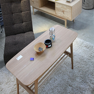 Bamboo <b>Coffee</b> <b>Table</b> With Storage Shelf Tea <b>Table</b> - Product Image 3